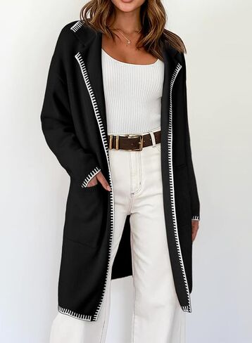 Dokotoo Womens Long Cardigans 2024 Fall Fashion Winter Casual Oversized Long Sleeve Cardigan Sweaters with Pockets in Saudi Arabia