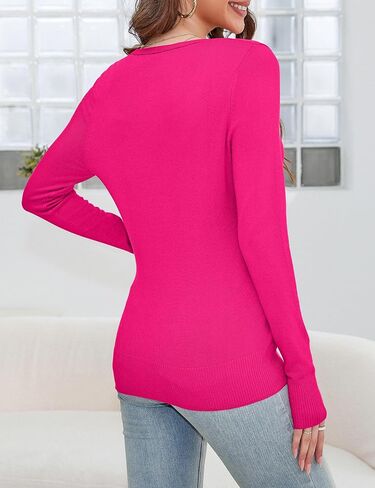 a.Jesdani Women's Button Down V Neck Long Sleeve Soft Cardigan Sweaters in Saudi Arabia