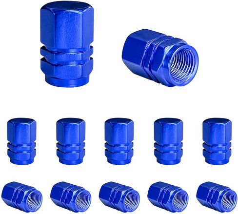 12 PCS Car Tire Valve Stem Caps, Leakproof Tire Air Cap with O Rubber Seal, Aluminium Wheel Valve Dust Cover for SUV Truck Motorcycle Bike, Universal Car Accessories (Silver) in Kuwait