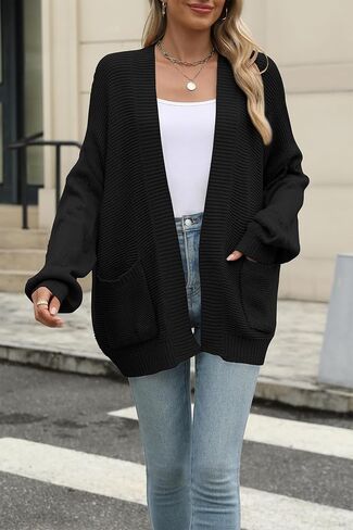 Cakulo Womens 2024 Oversized Chunky Cardigan Sweaters Fall Fashion Open Front Knit Long Sleeve Pockets Cardigans in Saudi Arabia
