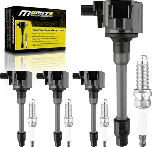 Set of 4 Ignition Coils Pack UF781 3052059B013 & 4 PCS Iridium Spark Plugs Compatible with Honda Accord CR-V Civic Insight RDX 2017-2021 1.5L 2.0L in Kuwait