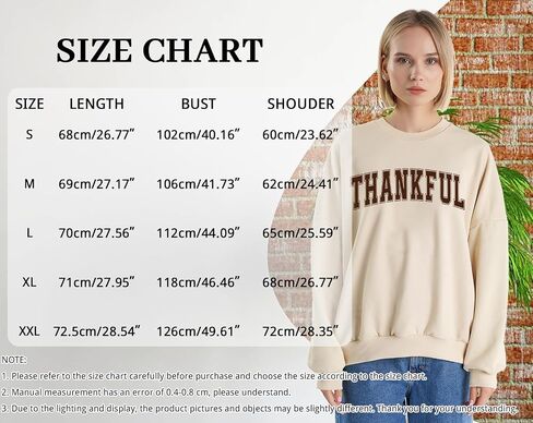 Thankful Sweatshirt for Women Thankful Letter Print Pullover Thanksgiving Graphic Long Sleeve Blouse in Saudi Arabia
