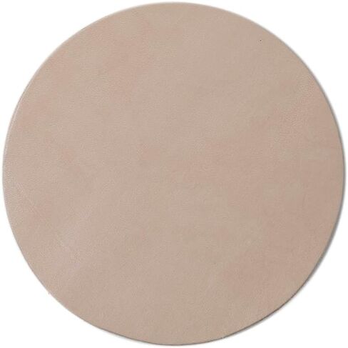 4-5oz Veg Tan Leather Circles, Pre Cut Leather Shapes, Round Leather Coasters, Thickness 1.6-2.0mm (Size: 4", Pack of 20) in Kuwait