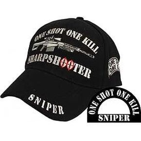 AES Sniper One Shot, One Kill Embroidered Hat - Veteran Owned Business