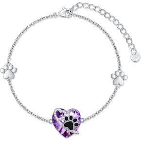 Shell/Dolphin/Turtle/Sunflower/Violet/Cat Paw/Cat And Dog/Flower/Heart/Claddagh/Ladybug/Cross/Celtic Knot Bracelet 925 Sterling Silver Bracelet Opal Moonstone Jewelry Gifts for Women
