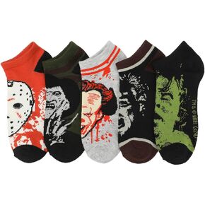 Warner Brothers Horror Movie Characters Women’s 5-Pair Ankle Socks