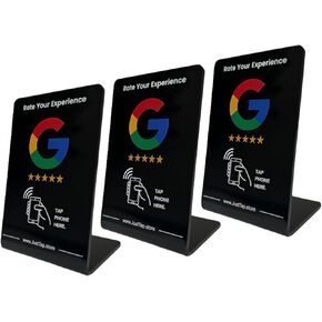 NFC Review Stand Google Compatible, One-Tap Instant Feedback & Ratings | Elevate Customer Engagement & Boost Business Reviews | Reusable One Touch NFC Reviews | Compatible with Any Smartphone (3)