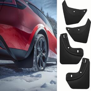 Model Y Mud Flaps Compatible with Tesla Model Y Accessories 2024-2021 Upgraded Front and Rear Splash Guards Kit(Model Y-A)