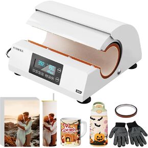 Tumbler Heat Press Machine - Auto Mug Heat Press Fast & Even, Auto-Off Safe Professional Sublimation for 10-30oz Cups, Glasses and Mugs