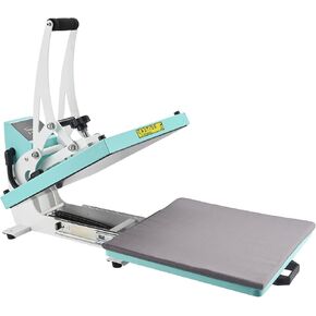 ColorSub 15" x 15" Slide Out Drawer Heat Press for T-Shirt Sublimation Heat Press Machine, Teal