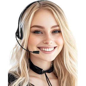 Fake Headset, Rockstar Costume Cosplay Accessories for Kids and Adults, Adjustable Singer Microphone Headset Props Halloween Birthday Party Supplies