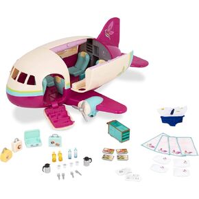 Li’l Woodzeez – Happy Camper Pink with Detachable Toy Vehicle – 40 Pcs Dollhouse Playset Including Furnitures, Play Food & Kitchen Accessories for Kids Age 3+ – Doll Figures Sold Seperately