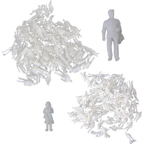 BQLZR Plastic Miniature Scenes Model Figures 7.6x4mm 1:100 19x6mm 1:200 Pack of 200