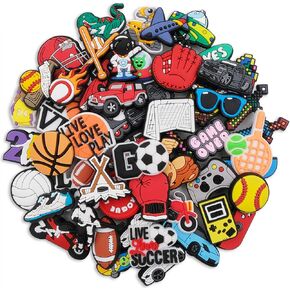 50pcs Fun Shoe Charms for Boys Girls Men Women Shoe Decoration Pins Buttons Accessories for Clog Sandal Bracelet