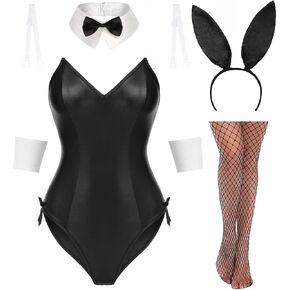 Avidlove المرأة الأرنب زي الملابس الداخلية مجموعات للنساء مثير هالوين قطعة واحدة ارتداءها جوارب مجموعة (7 قطعة مجموعة) in Kuwait