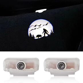 2PCS LED Door Logo Lights Compatible with Armada Patrol 2011-2024 Courtesy Projector Laser Welcome Lamp Puddle Lights Ghost Shadow Light Kit Car Accessories (Wild Man)