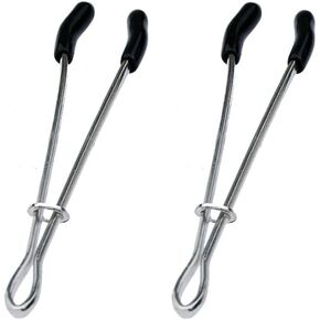 2Pcs Non-Piercing Nipple Rings with Weight Pendant Stainless Steel Clips Adjustable Body Jewelry Fake Nipple Piercings for Women Nipple Jewelry