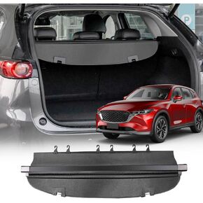 for Mazda CX-5 Cargo Cover,Carbon Fiber Texture Retractable Trunk Cover Fits for 2017 2018 2019 2020 2021 2022 2023 2024 Mazda CX5 Accessories Rear Trunk Security Protector（Upgraded Version）