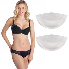 A pair of silicone chicken cutlets bra inserts, waterproof, gathering and push up for Summer Swimsuits & Bikini, fit cups A through C;