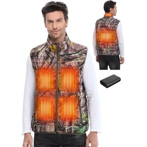 Heated Vest for Men with 12V 10000mAh Battery Pack, Men’s Lightweight Heated Vest Liner, Winter Outdoor Electric Vest