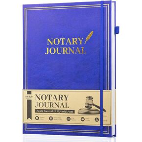 WEMATE Notary Journal Log Book with 480 Record Entries, 12″x8.5″ Hardcover Notary Book - 120gsm Thick Paper, Notary Supplies with 160 Numbered Pages, Large Capacity for Notarial Records (Black)