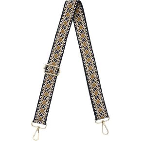 uxcell Purse Strap Replacement, 27.5-53inch Adjustable Polyester Stylish 1.5inch Wide Crossbody Shoulder Strap for Handbag Guitar(Red, Silver Buckle)