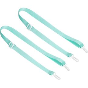 PATIKIL 125cm x 2cm Replacement Shoulder Strap, 2 Pack Adjustable Swivel Clips Hook Buckle Slide Crossbody Bag Belt for Water Bottle Carrier Sling Bag, White