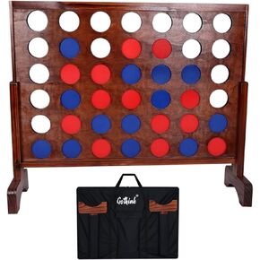 GOTHINK Jumbo 4-to-Score Giant Game Set for Kids and Adults, 3.1 FT Giant Four-in-a-Row Game with Carrying Bag for Indoor & Outdoor Fun Perfect for Holiday Party & Family Game