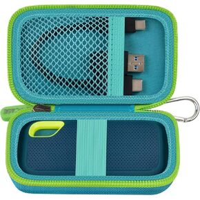 Hard Case Compatible with SanDisk 500GB/ 1TB/ 2TB/ 4TB Extreme Portable SSD - Up to 1050MB/s - USB-C, USB 3.2 Gen 2 - External for Solid State Drive. Carrying Travel Holder for USB Cables (Box Only)