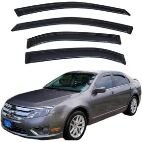 Rain Guards Compatible with 2006-2012 Ford Fusion, Acrylic Slim Style Window Visor Rain Guard, Side Window Deﬂector for Ford Fusion Accessories 4 Pieces, 2007 2008 2009 2010 2011