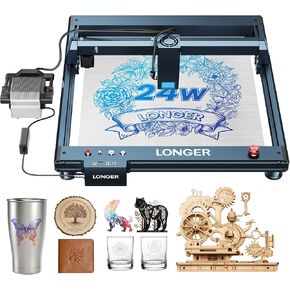 آلة النقش بالليزر B1 الأطول، آلة النقش بالليزر بقدرة 24 وات بمساعدة الهواء، آلة النقش بالليزر بدقة 120 وات DIY، آلة CNC للخشب والمعادن والأكريليك والجلود، إلخ. in Kuwait