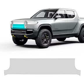 for Rivian R1S/R1T 2021-2024 TPU PPF HD Clear Paint Protective Film Custom Fit Anti Scratch Self Healing Shield Guard Finishing Accessories for Front Mini Bumper Center Section
