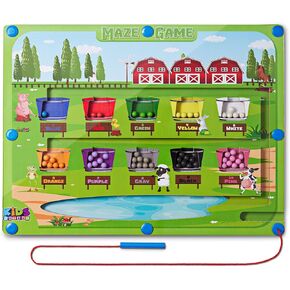 Magnet Board for Kids - 16" x 12" XL - Montessori Magnetic Busy Board - Kindergarten Learning Activities Magnet Maze - Toddler Magnetic Toys for Fine Motor Skills - Sorting Toys for Toddlers 3-5