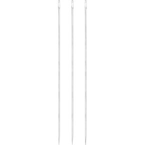 uxcell 3 Pcs Large Eye Sewing Needles, 3.94 Inch 2.3mm Steel Embroidery Thread Needle Sewing Big Eye Needle Knitting Needles for Hand Sewing Art Crafts, Silver in Kuwait