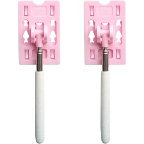 iplusmile 2Pcs Telescopic Rod Card Holder Garage Parking Reacher Sensor, Vehicle Parking Swiping Stick for Car Parking Fee Paying Toll Swiping Stick, White