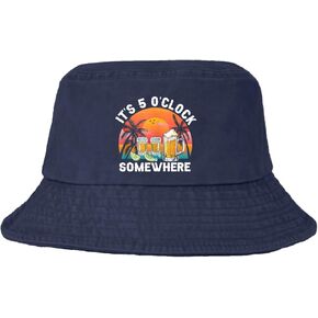 It's 5 O'Clock Somewhere Drinking Tequila Retros Bucket Hat Bucket Hat Vintage Mens Hats Basketball
