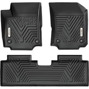YITAMOTOR Floor Mats Compatible with 2018-2024 Chevrolet Equinox, Custom Fit Floor Liners 1st & 2nd Row TPE All Weather Protection, Black