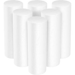 Luxshiny 6pcs Foam Cylinder Home Decor Items Foam Tubes Florist Blocks Supplies Tabletop Flower Holder Cylinder Ornament Cylinder Shape Decorative Items, 2 * 5.9 inch