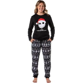 INTIMO The Nightmare Before Christmas Women's Jack Skellington Santa Jogger Pajama Set