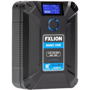 FXLION Nano Three V Mount Battery 10.2 Ah(150Wh/14.8V) with D-TAP,USB-C,USB-A,Micro USB Ports,Portable Rechargeable V Lock Battery for Cameras/Camcorders/MacBook/LED Lights/Monitors/Smartphone