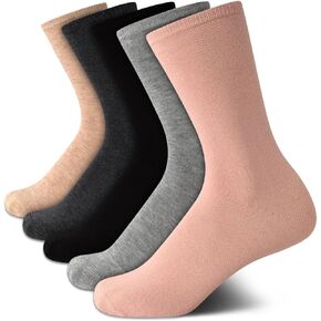 Steve Madden Women's Crew Socks - 5 Pack Performance Cushioned Athletic Socks - Breathable Crew Socks for Women (Size: 9-11)