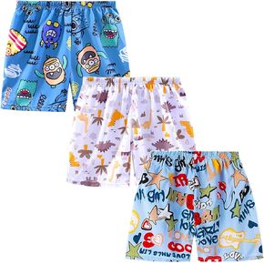 Toddler Boys Girls Printed Beach Shorts Kids Cartoon Graffiti Casual Shorts Cotton Poplin Lightweight Summer Trunks in Kuwait