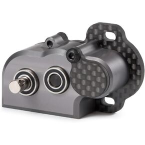 1/10 RC Portal Transmission 48Pitch Tiny Gearbox with Slipper Pad Machined Ultralight for 1/10 RC Crawler LCG Chassis Capra F9 AR45 Axle (Gray)