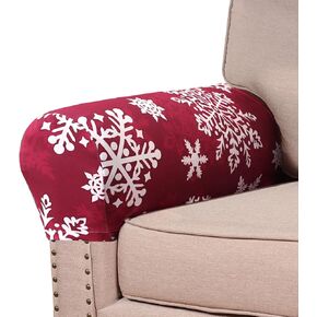Turquoize Stretch Armrest Covers for Chairs and Sofas Couch Arm Covers for Sofa Spandex Jacquard Armrest Covers Anti-Slip Furniture Protector Washable Armchair Slipcovers for Recliner Set of 2, Brown