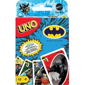 Mattel Games UNO Batman Card Game for Kids, Adults & Family with Deck & Special Rule Inspired by Batman Comics.