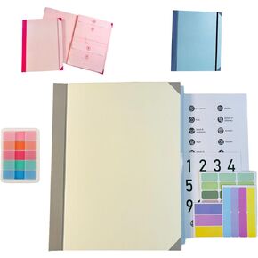 Folio Document Organizer，in Case I Go Missing Binder，Folio Folders with Pockets，Missing Binder for Organizing Important Documents，Birth Certificates, Estate Planning, Anti-Lost Binders (Blue)