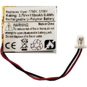 بطارية بديلة 110 مللي أمبير JFC302223 متوافقة مع Viper 3706V، 4706V، 5706V، 7756V Clifford 7756X، 7941X Python 7756P Car Remote Fob