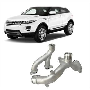 LR090630 LR092992 Aluminum Thermostat Top Crossover Hose, Compatible with Land Rover LR4/Range Rover&Jaguar XE/F-Type/F-Pace 3.0L 5.0L 2010-2020, Coolant Pipe Water Outlet