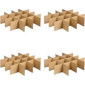 4 Set Box Cardboard Divider Kit: 13x3in Divider Box Shipping Cardboard, 4x4 Packing Glass Divider Packing Box Divider Tray Packing Kit Cardboard Moving Box Divider Tray Corrugated Paper