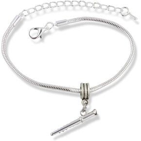 Flute Bracelet | Jewelry Jewlry Gift for Men Women Decor Flutes Musician Teacher Student Orchestra Musical Wind Instrument fife